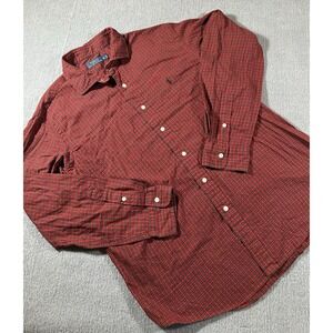 Polo Ralph Lauren‎ Button up Long Sleeve Cotton Shirt Mens XL Plaid
